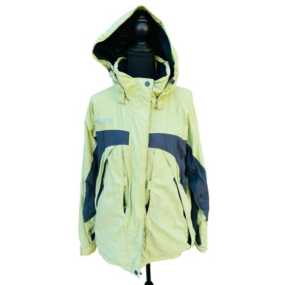 Columbia Jackets & Blazers - Columbia Titanium Sportswear Jacket Coat Yellow Gray Omni Tech Outdoor Hooded  L